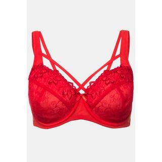 Ulla Popken  Reggiseno con ferretto, ricami e coppa C-F 