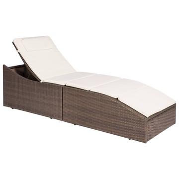 Chaise longue rotin synthétique