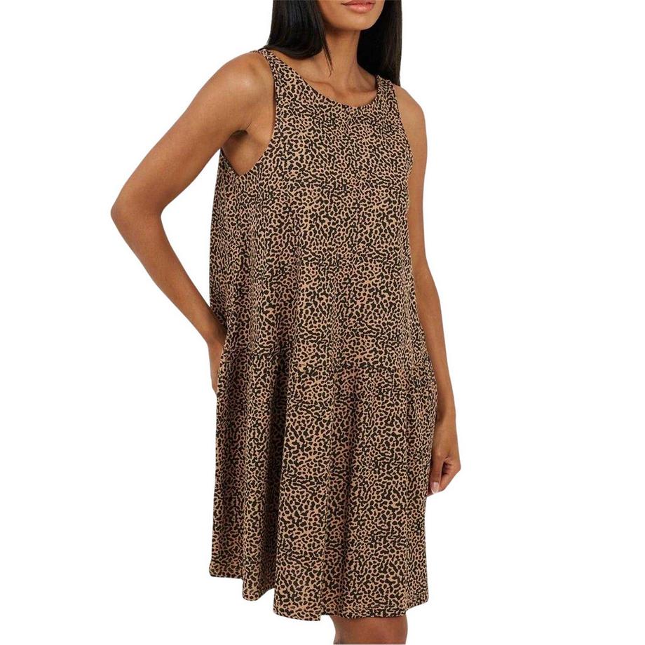 Robe Courte Sans Manches Motiftyle À Étages