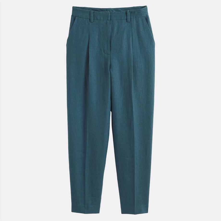 La Redoute Collections  Pantalon cigarette à pinces en lin 