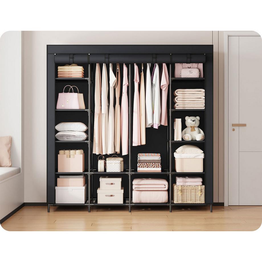 B2X Grande armoire textile Massido MS-804 noir  