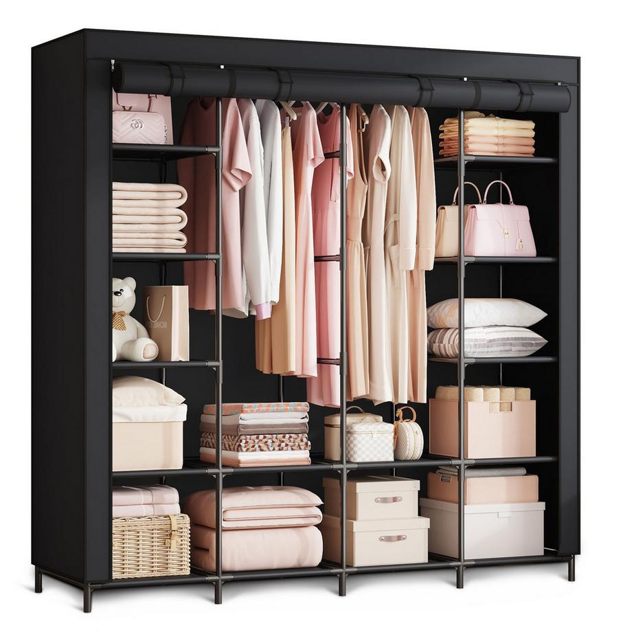 Grande armoire textile Massido MS-804 noir