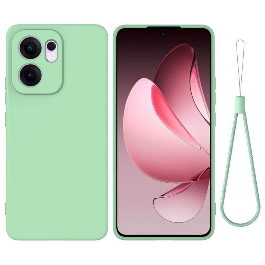 OPPO Reno13 F - Silikon Gummi Hülle mit Riemen