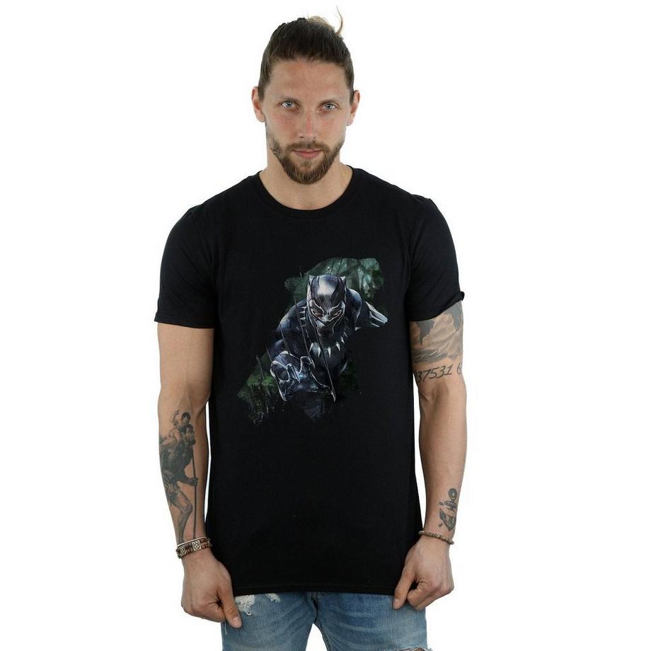 MARVEL Black Panther T-Shirt Stampata  