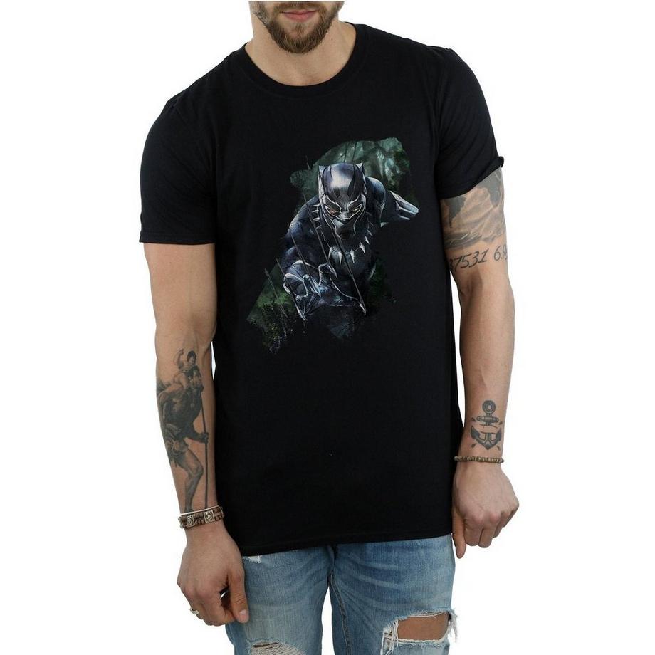 MARVEL Black Panther T-Shirt Stampata  