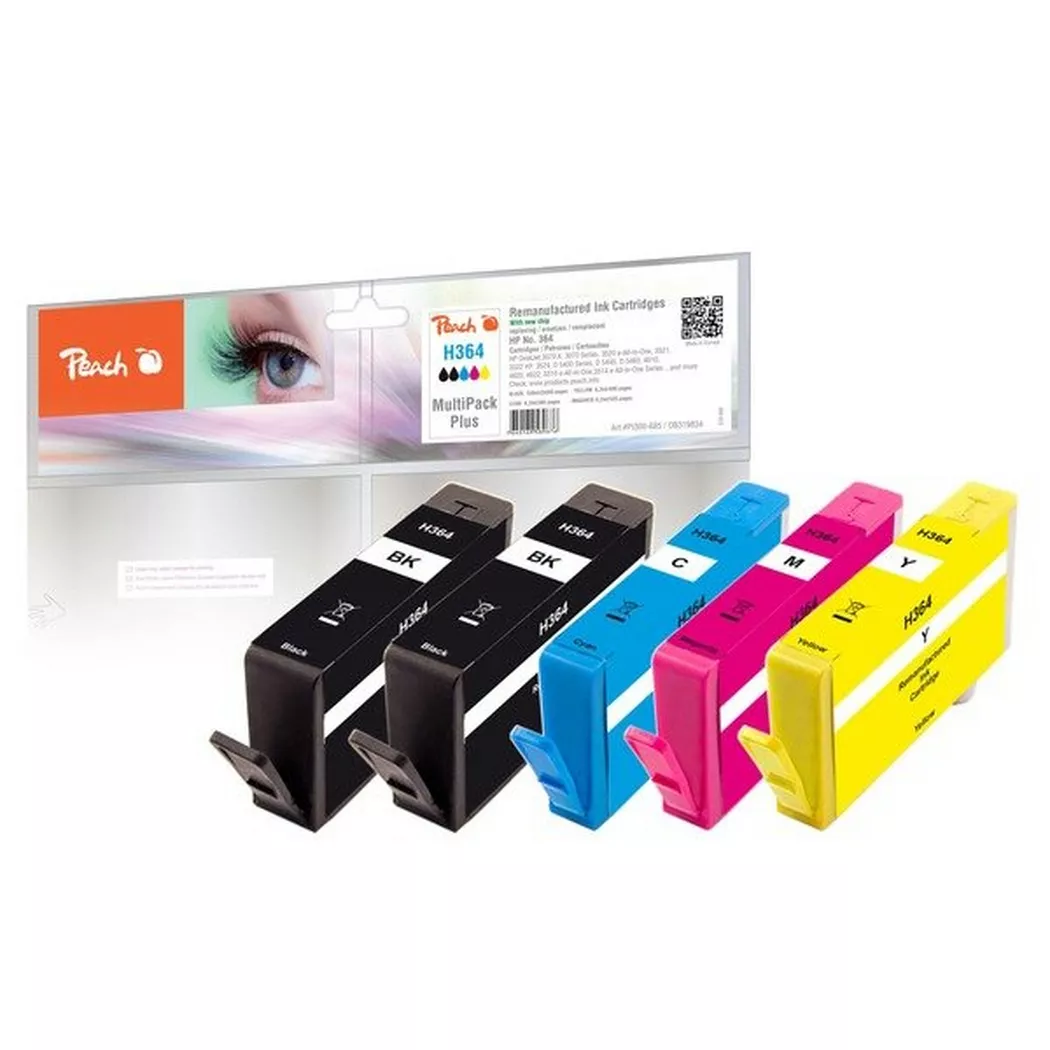 Peach – Spar Pack Plus Tintenpatronen kompatibel zu HP No. 364, One Size