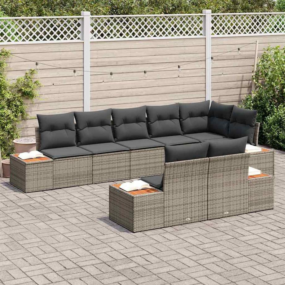 VidaXL Canapé d’extérieur poly rattan  
