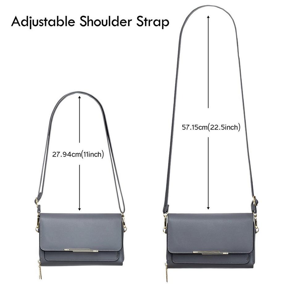 Only-bags.store PU Leder Crossbody Umhängetasche mit Kartenschlitz  