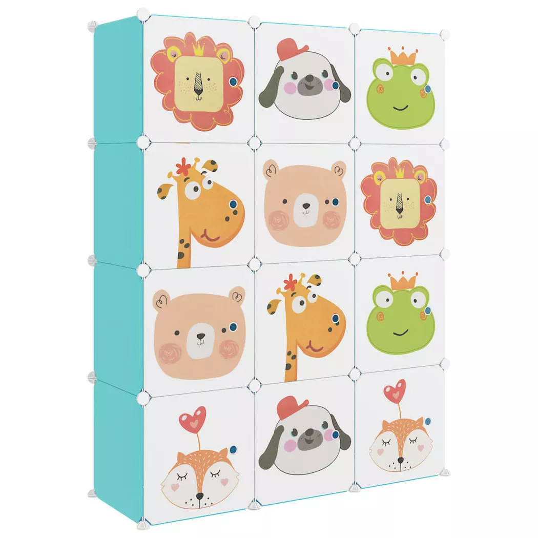 VidaXL - Kinderschrank polypropylen, One Size, Grün