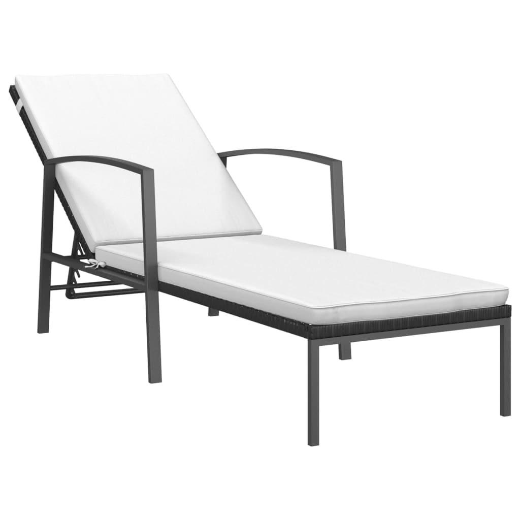 VidaXL Chaise longue rotin synthétique  