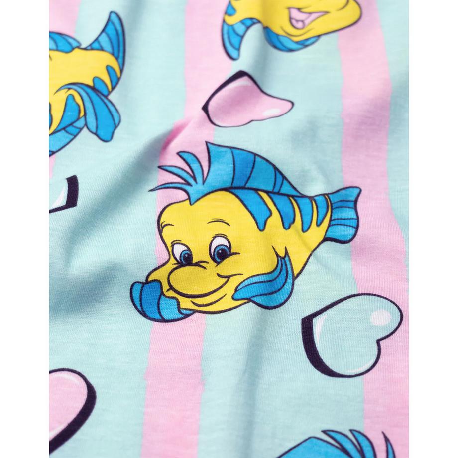 The Little Mermaid Schlafanzug Mit Langer Hose, Kurzärmlig  