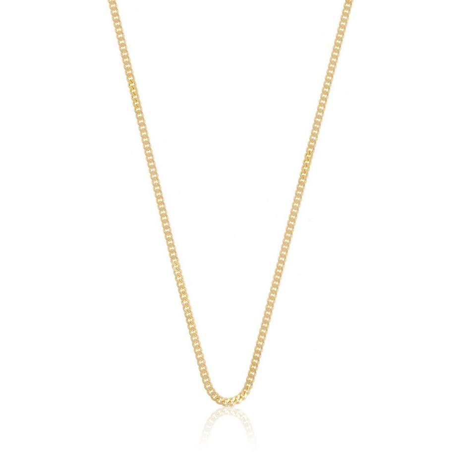 Collier gourmette or jaune 750, 1.6mm, 45cm