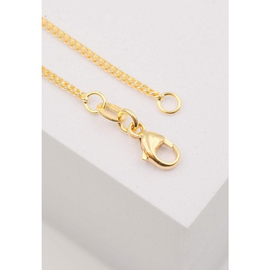 MUAU Schmuck  Collier gourmette or jaune 750, 1.6mm, 45cm 