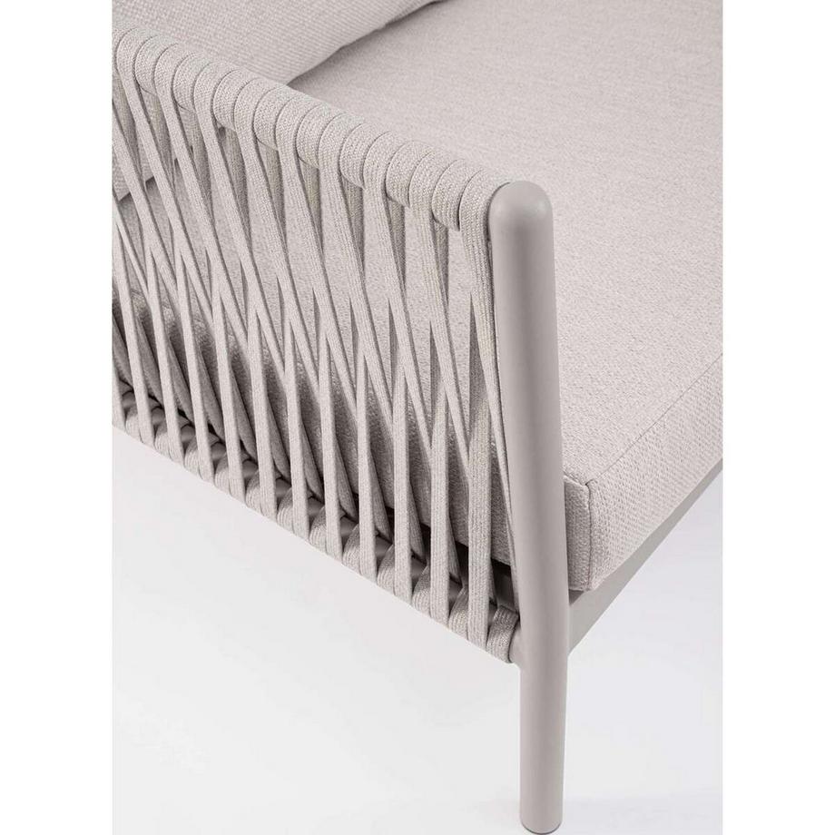 mutoni Canapé de jardin Florencia 3 places gris clair  