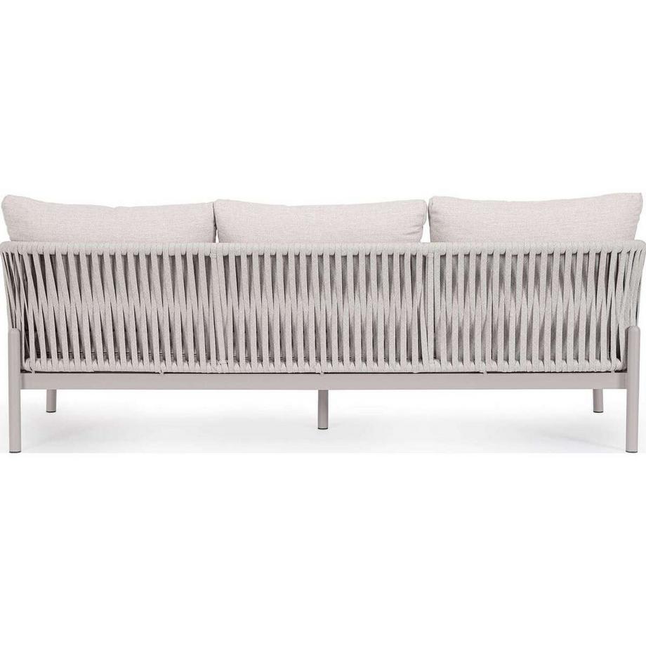 mutoni Canapé de jardin Florencia 3 places gris clair  