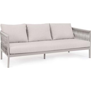 mutoni Gartensofa Florencia 3-Sitzer hellgrau  