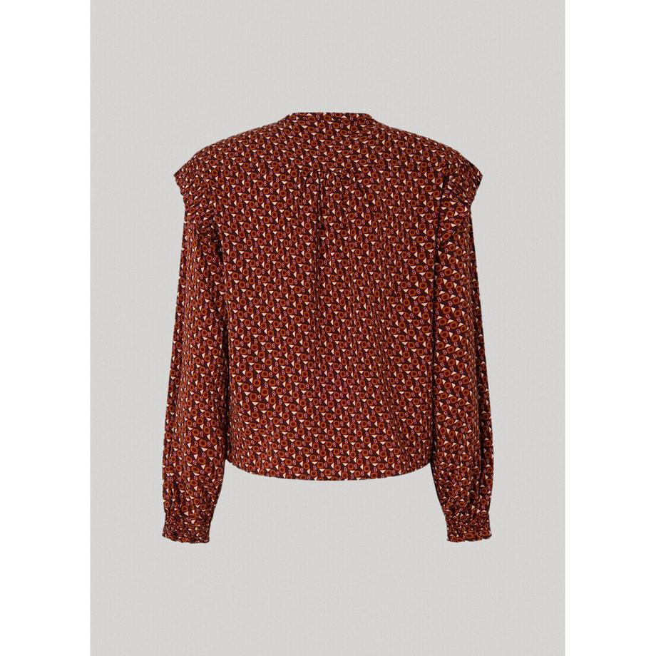 Pepe Jeans London Kitty Blusa Geometrica Maniche Lunghe  