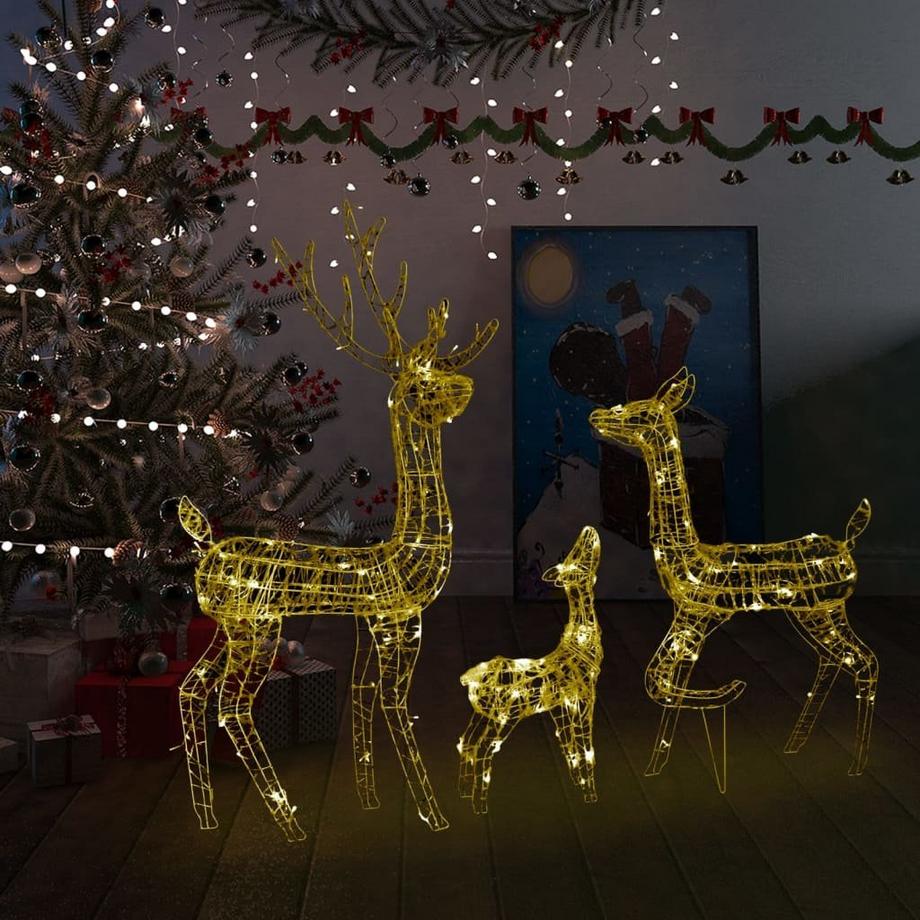 VidaXL decorazione natalizia famiglia di renne  