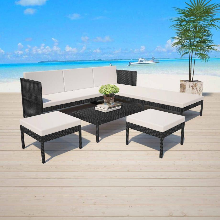 VidaXL Mobilier de jardin rotin synthétique  