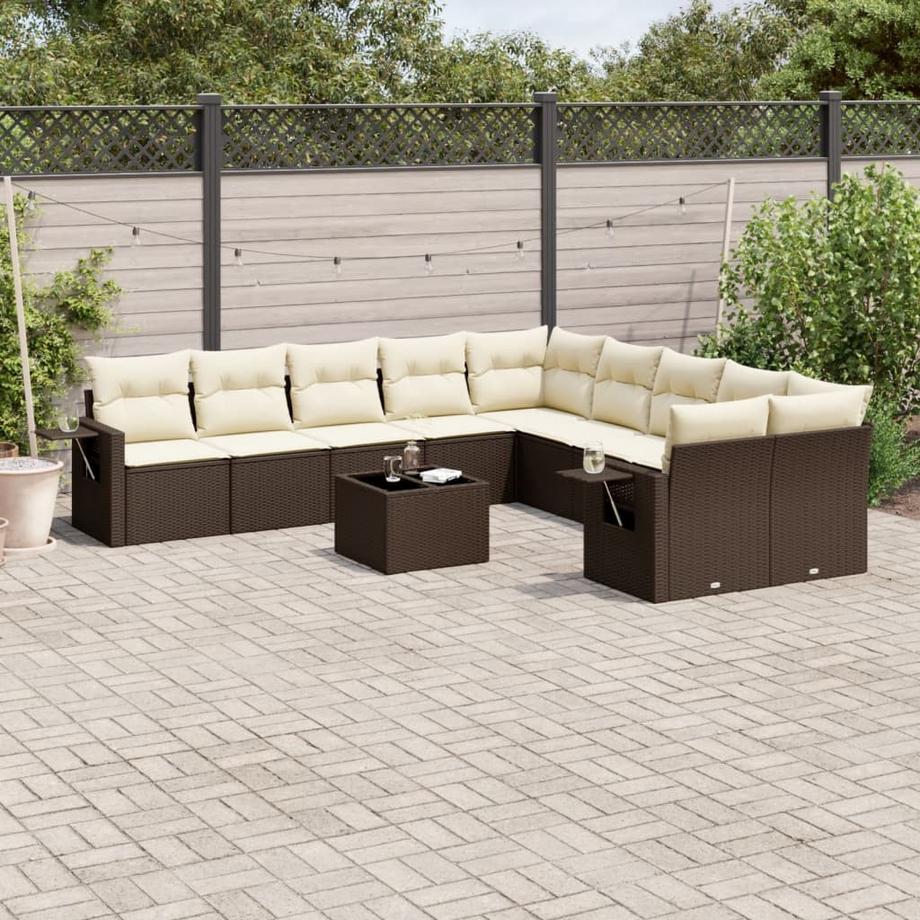 VidaXL set divano da giardino Polirattan  