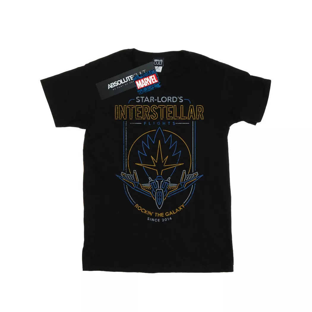 MARVEL - Guardians Of The Galaxy Interstellar Flights TShirt, für Damen, Schwarz, Größe S
