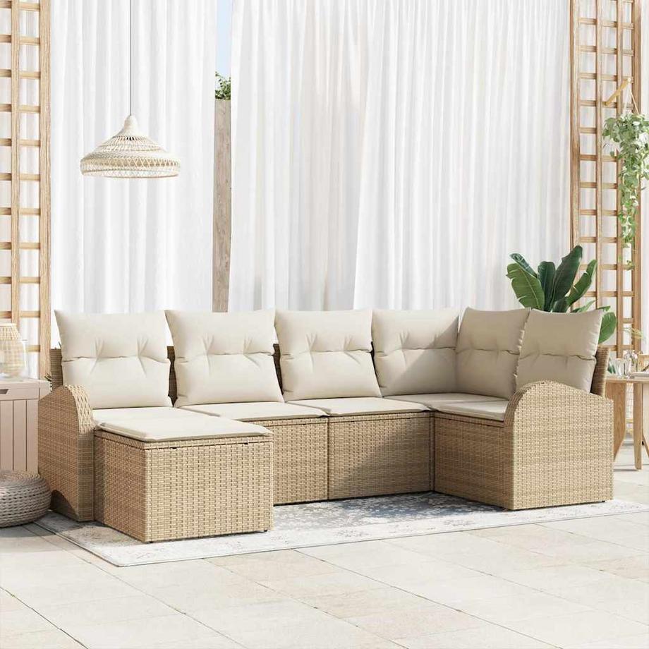 VidaXL Set Divano da Giardino Polyrattan  