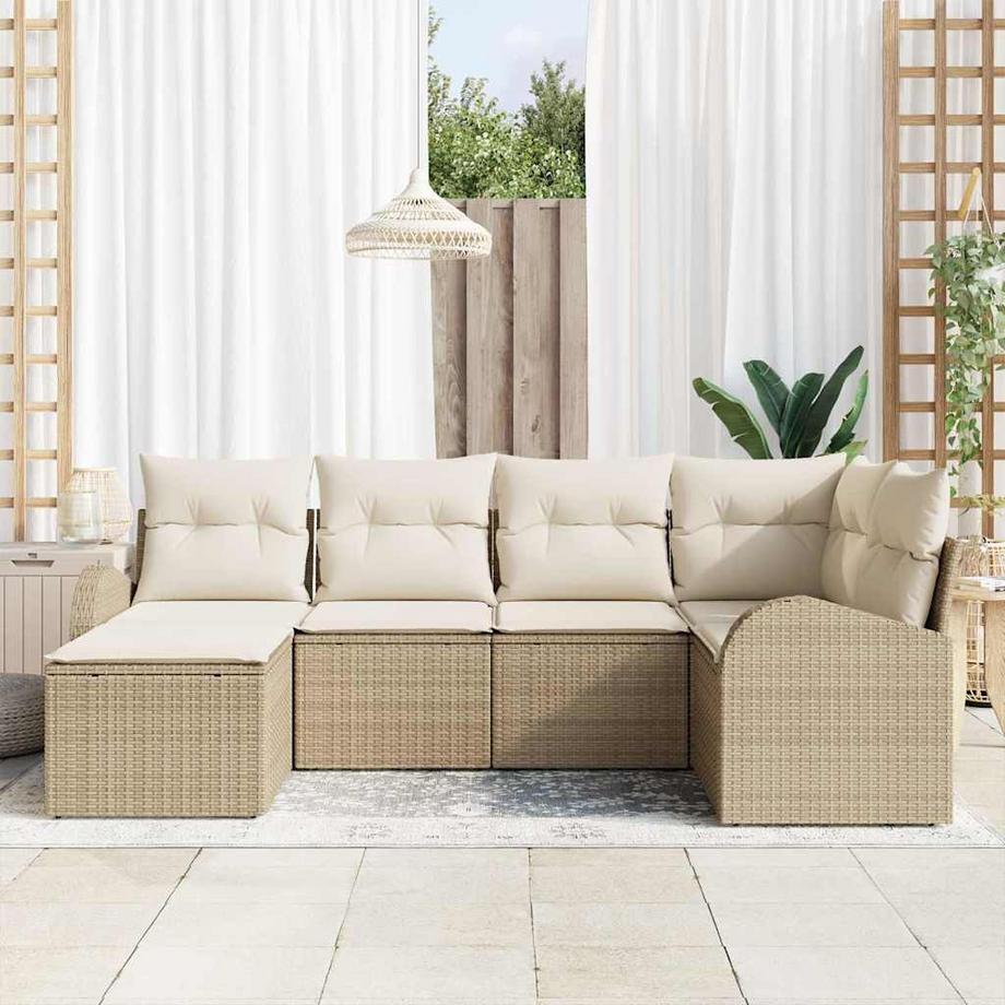 VidaXL Set Divano da Giardino Polyrattan  