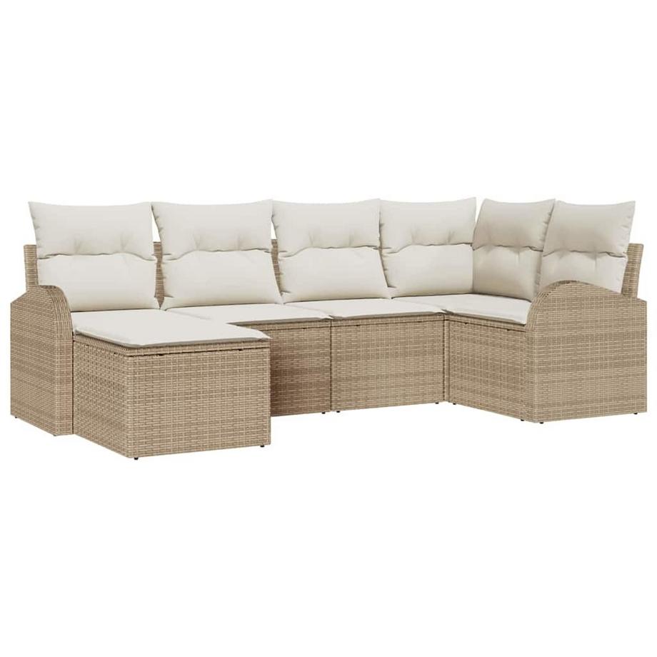 Ensemble de canapé de jardin poly rattan