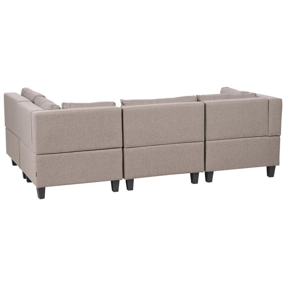 Beliani Ecksofa aus Stoff  UNSTAD  