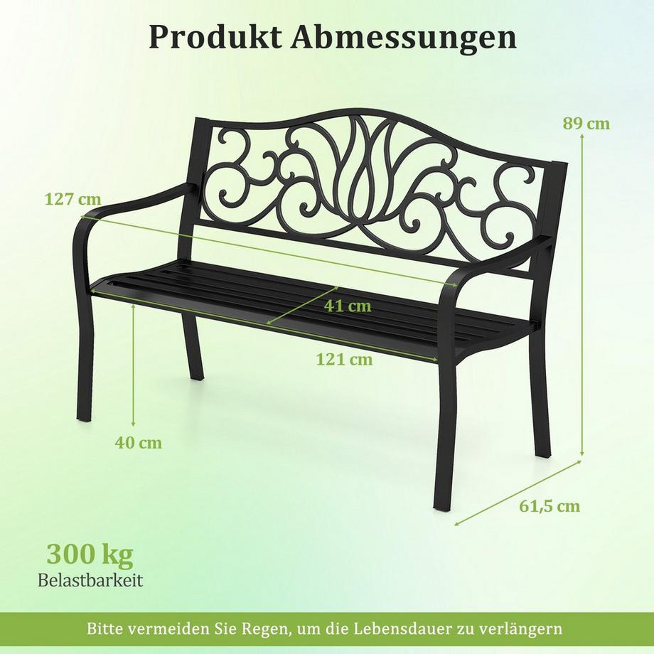 Northix Gartenbank, 2 Personen, 300 kg Tragkraft  