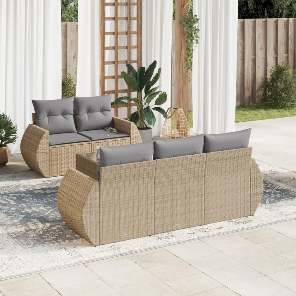 VidaXL Ensemble de canapés de jardin rotin synthétique  