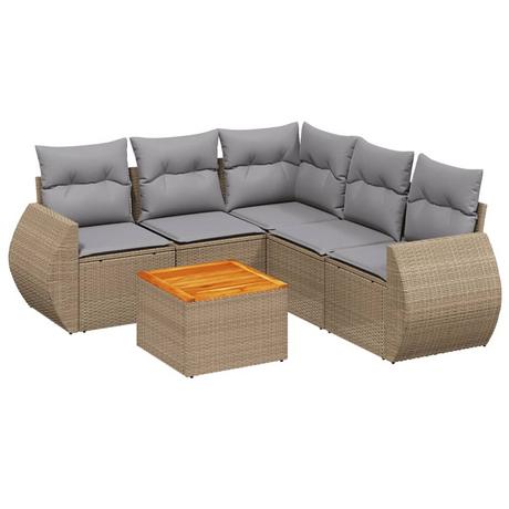 VidaXL set divano da giardino Polirattan  