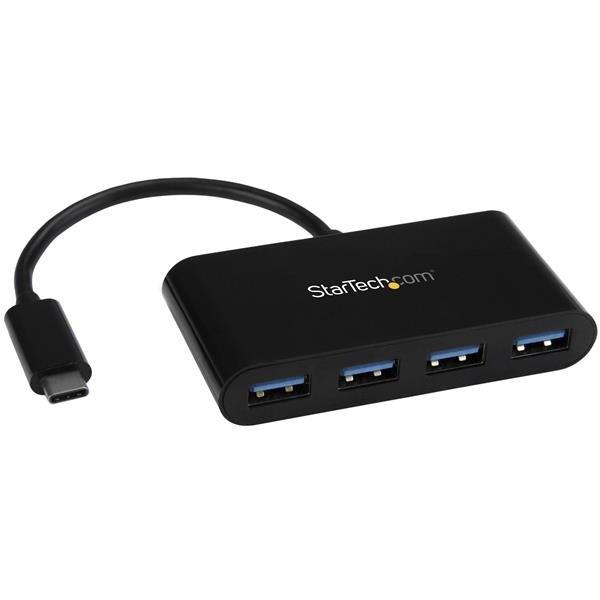 STARTECH  Hub USB 3.0 a 4 porte - USB-C a 4 USB-A - Alimentazione a bus 