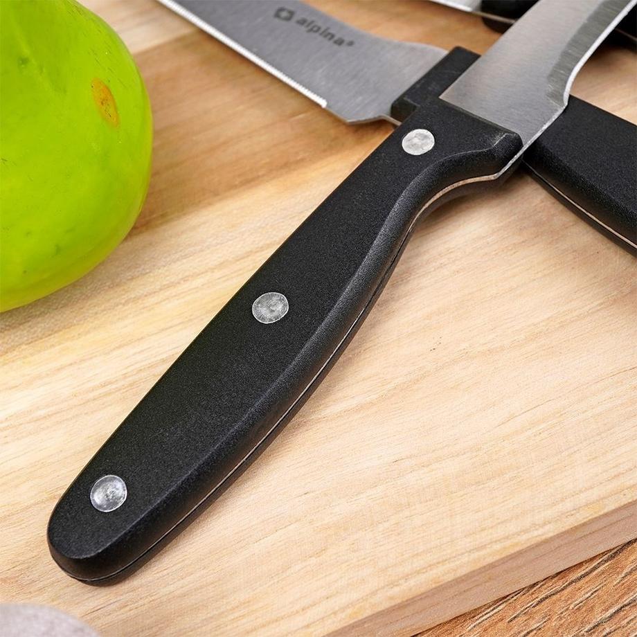 ALPINA  Set mit drei Küchenmessern: Schäler, Käsemesser, Allroundmesser 
