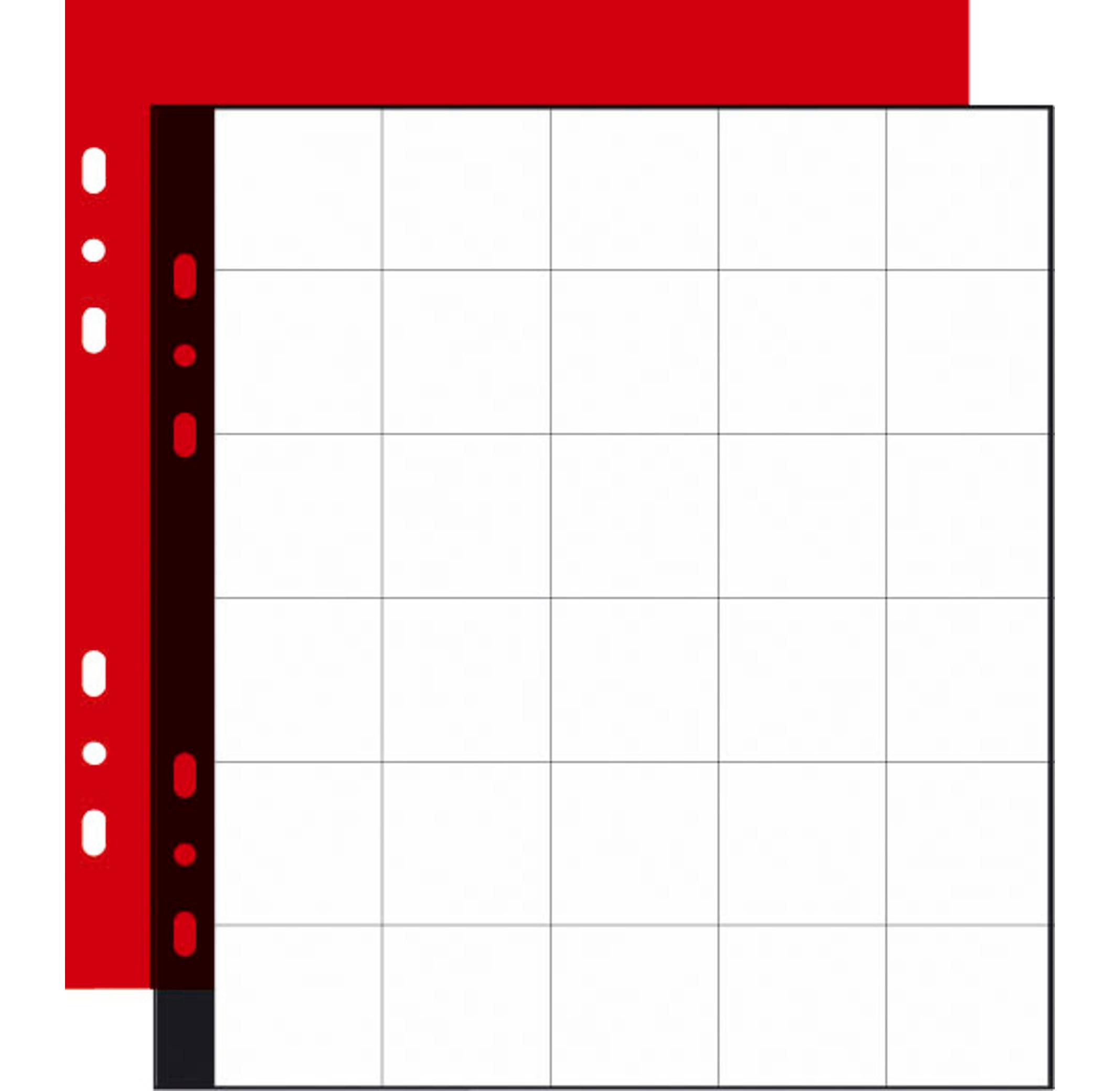 Exacompta Packung mit 3 Stück Münzenhüllen mit 30 Fächern mit Ø30mm, 24,5x25cm - x 5  