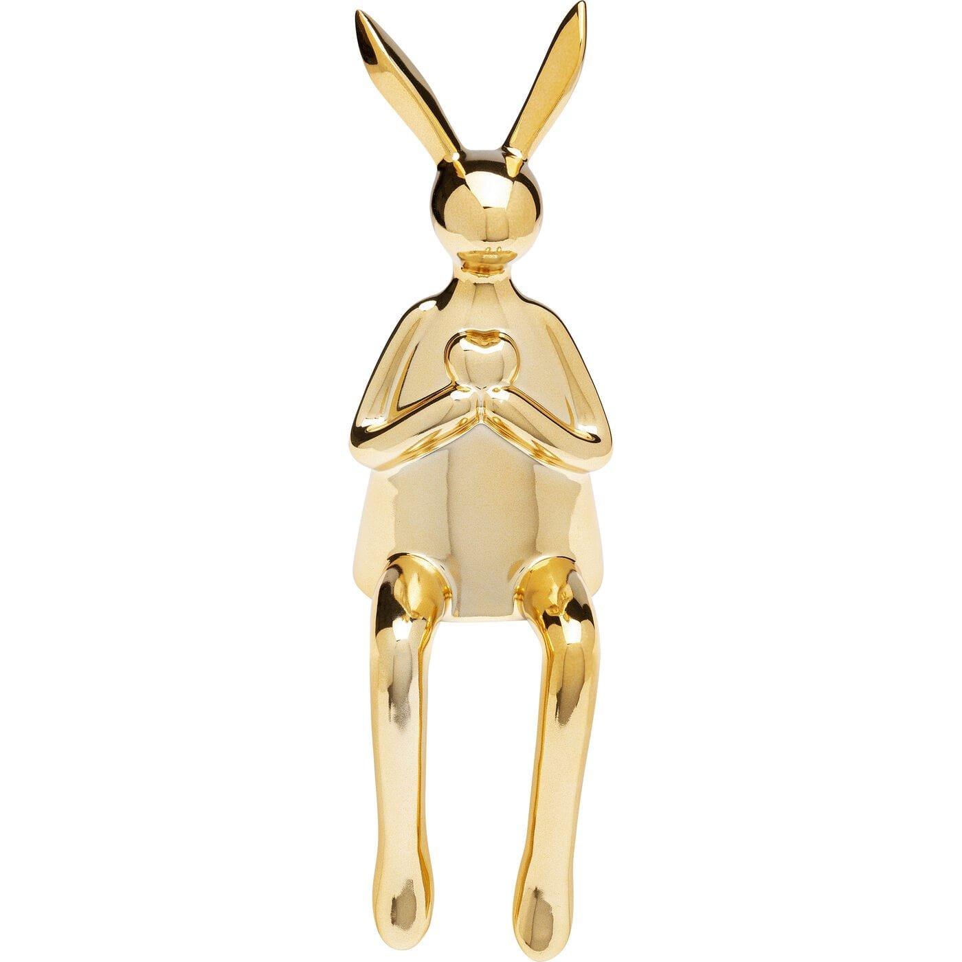 KARE Design Deko Figur Sitting Rabbit Heart gold 29  