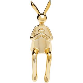 KARE Design Figurine décorative Lapin Assis Coeur doré 29  