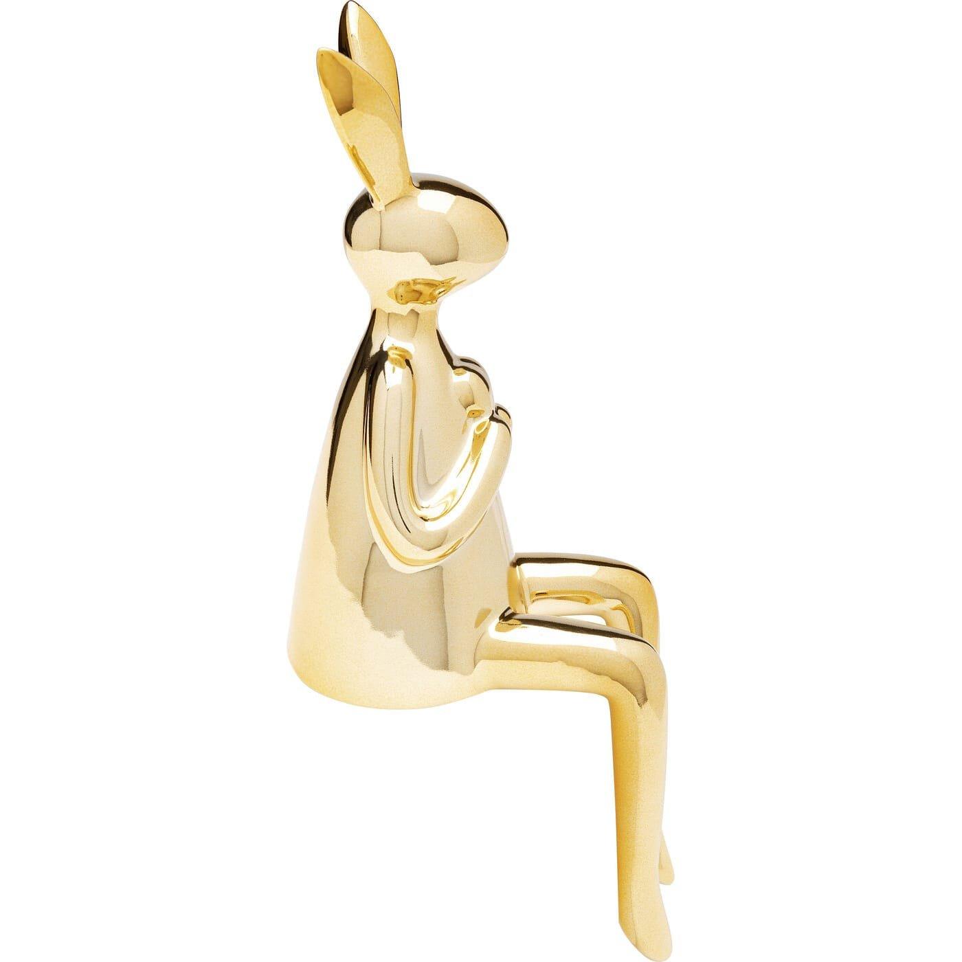 KARE Design Deko Figur Sitting Rabbit Heart gold 29  