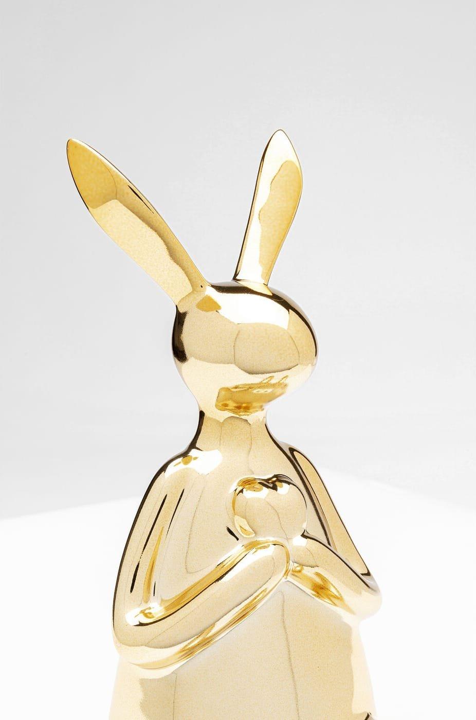 KARE Design Figurine décorative Lapin Assis Coeur doré 29  