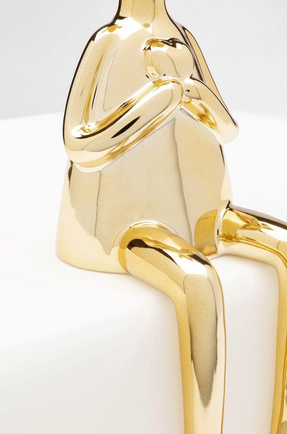 KARE Design Deko Figur Sitting Rabbit Heart gold 29  