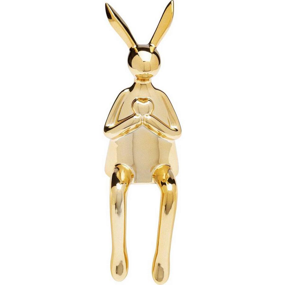 KARE Design Deko Figur Sitting Rabbit Heart gold 29  