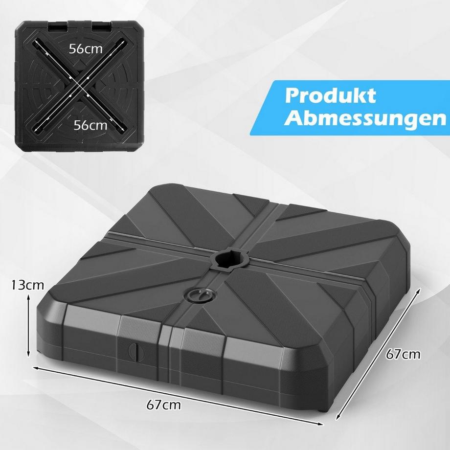 Northix Base de parapluie remplissable, capacité de 80 kg  