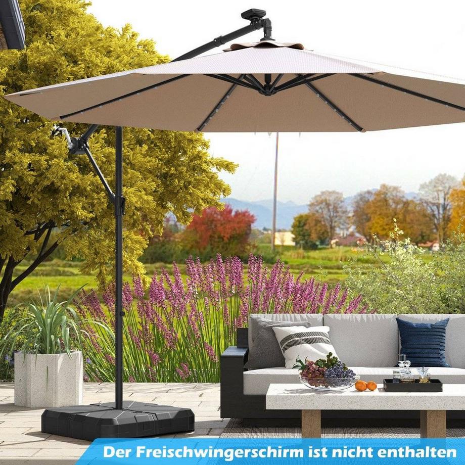 Base de parapluie remplissable, capacité de 80 kg
