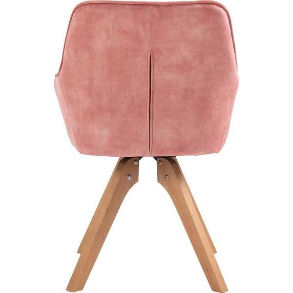 mutoni Fauteuil vintage velours velours rose  