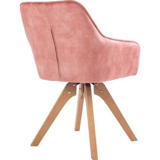 mutoni Fauteuil vintage velours velours rose  