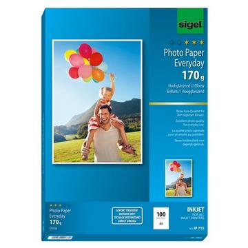 SIGEL InkJet Photo Paper Everyday A4 IP715 170g glossy 100 Blatt