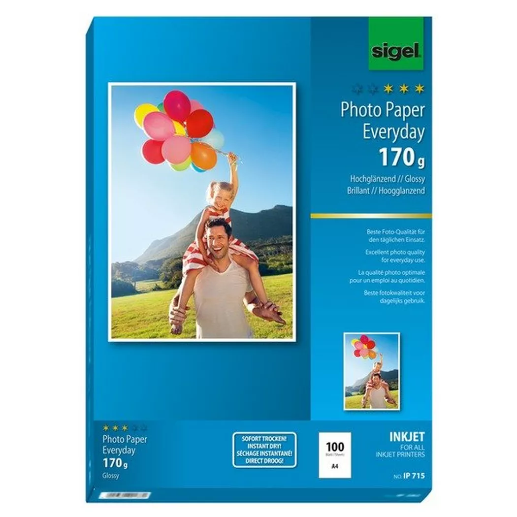 sigel InkJet-Everyday-Foto-Papier, DIN A4, hochglänzend