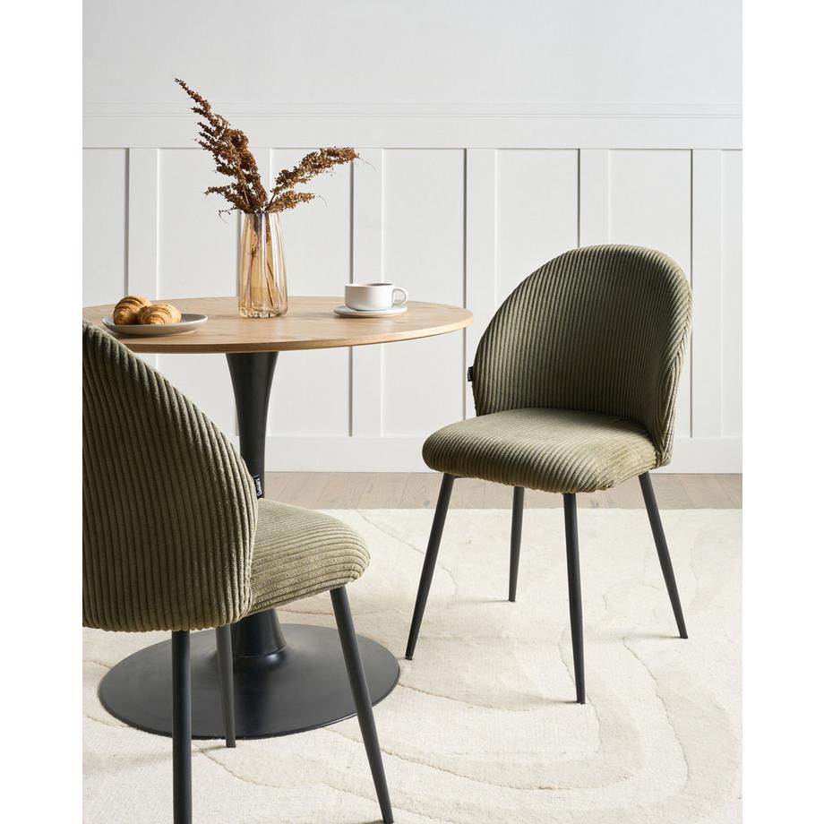 Beliani Set di 2 sedie da pranzo en Velluto a coste Moderno ELOY  