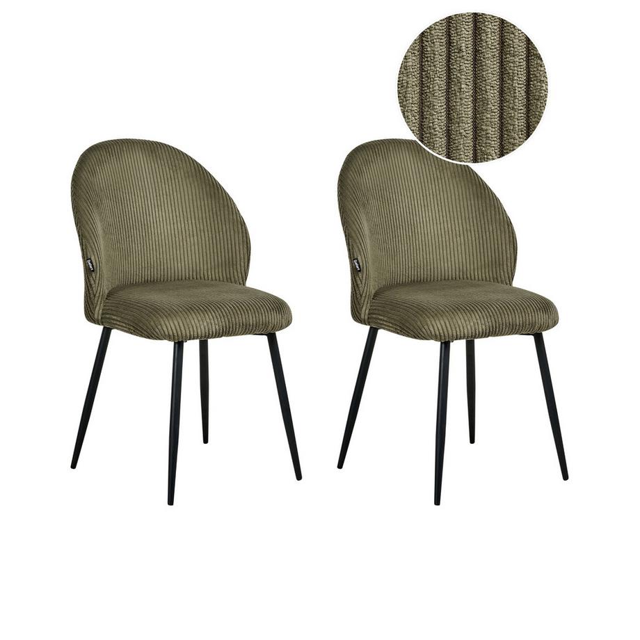 Set di 2 sedie da pranzo en Velluto a coste Moderno ELOY