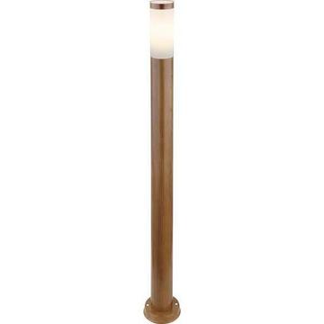 Lampada da esterno Boston inox 1xE27 effetto legno opale 13x13x110